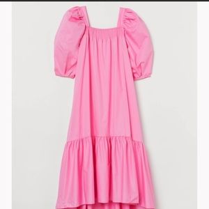 H & M Pink Puff Sleeve Dress
